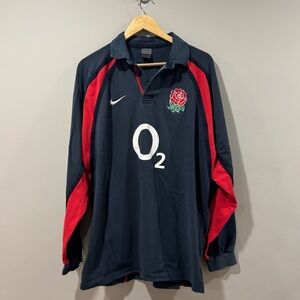 Vintage Nike England Y2K Rugby Long Sleeve Shirt